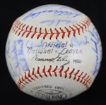 1962 National League All Stars Team Signed ONL Giles Baseball w/ 25 Signatures Including Hank Aaron, Roberto Clemente, Willie Mays & More *Full JSA Letter*