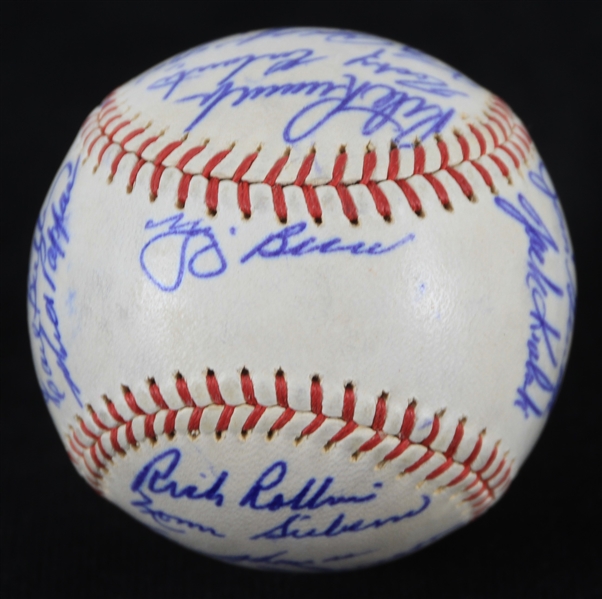 1962 American League All Stars Team Signed ONL Giles Baseball w/ 22 Signatures Including Yogi Berra, Al Kaline, Brooks Robinson, Elston Howard & More *Full JSA Letter*