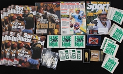 1990s Brett Favre Green Bay Packers Memorabilia Collection - Lot of 200+ w/ Magazines, Decals, Golf Items & Signed Decals