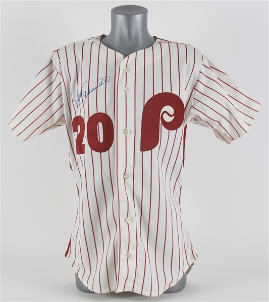 1989 Mike Schmidt Philadelphia Phillies Signed Scoreboard Jersey (JSA)