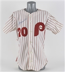 1989 Mike Schmidt Philadelphia Phillies Signed Scoreboard Jersey (JSA)