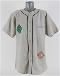 2000s Hank Aaron Signed Negro League Baseball Museum Flannel Jersey (Beckett)