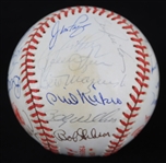 1989 Bob Feller Cleveland Indians Lou Brock and Bob Gibson St. Louis Cardinals and More Autographed ASG ROMLB (JSA)