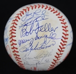 1989 Bob Feller Cleveland Indians Lou Brock and Bob Gibson St. Louis Cardinals and More Autographed ASG ROMLB (JSA)