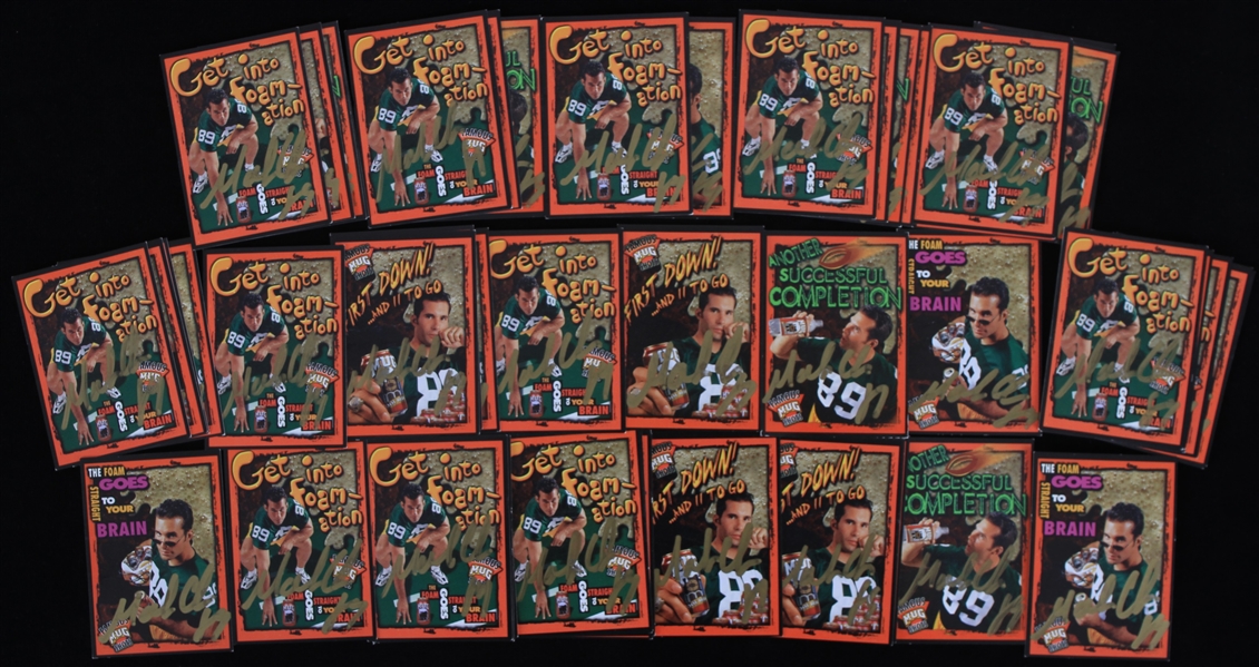 1998 Mark Chmura Green Bay Packers Autographed Mug Root Beer Cards (Lot of 58)