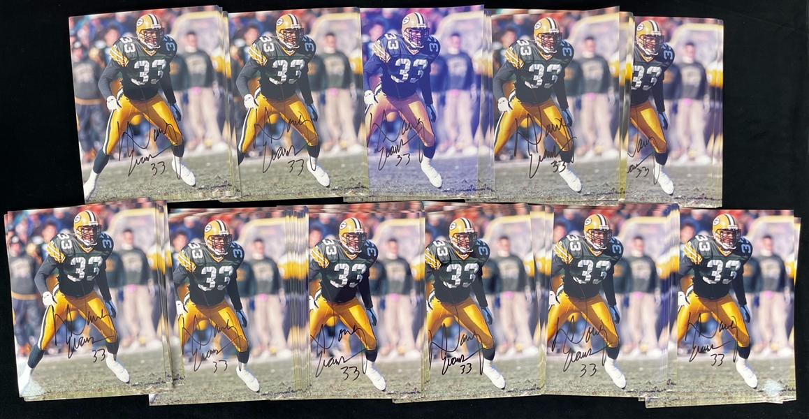 1993-1997 Doug Evans Green Bay Packers Autographed 8"x10" Color Photos (Lot of 175+)