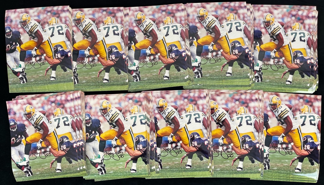1994-2001 Dorsey Levens Green Bay Packers Autographed 8"x10" Color Photos (Lot of 175+)