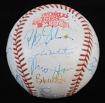 1982 Robin Yount Paul Molitor Jim Gantner and More Autographed Kuhn RO World Series Ball (JSA)