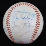 1982 Robin Yount Paul Molitor Jim Gantner and More Autographed Kuhn RO World Series Ball (JSA)