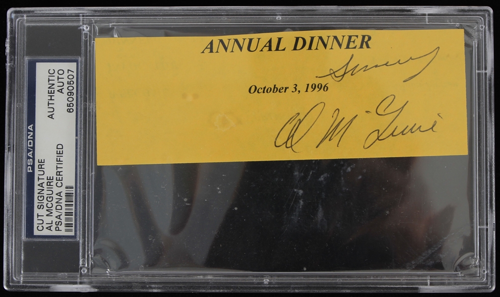 1996 Al McGuire (d.2001) College Basketball Coach and Broadcaster Cut Signature (PSA/DNA)