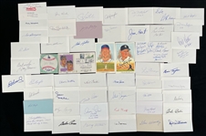 1940s-1980s George Kell Detroit Tigers Bob Lemon Cleveland Indians Jim Perry Minnesota Twins and More Autographed Index Cards Envelopes and Postcards (Lot of 50+)