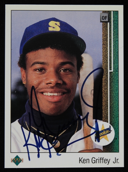 1989 Ken Griffey Jr Seattle Mariners Autographed Upper Deck Trading Card #1 (JSA)