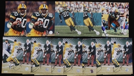 1996-2012 Santana Dotson and Donald Driver Driver Green Bay Packers Autographed 8"x10" Color Photos (Lot of 18)