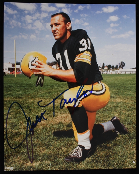 1959-1966 Jim Taylor (d.2018) Green Bay Packers Autographed 8"x10" Color Photo