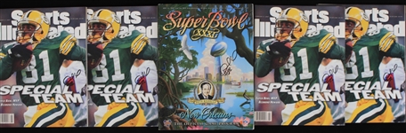 1997 Desmond Howard Green Bay Packers Autographed Sports Illustrated Magazine and Super Bowl XXXI Program (Lot of 5)