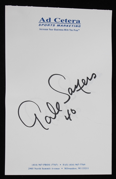 1965-1971 Gale Sayers Chicago Bears Autographed Notepad (Lot of 8)