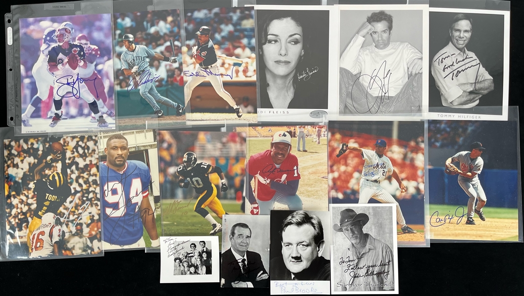 1990s-2000s Sports & Entertainment Through The Mail Signed Photo Collection - Lot of 28