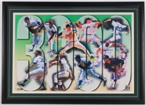 1998 Nolan Ryan, Roger Clemens 3000 Multi-Signed 30.5 x 42.5 Framed Lithograph (PSA/DNA)
