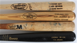 1990s-2000s Baseball Bat Collection - Lot of 4 w/ Ken Griffey Jr. Grand Slam Award Bat & Milwaukee Brewers Game Used (MEARS LOA)