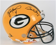 1995 Bart Starr Brett Favre Green Bay Packers Signed Full Size Helmet (JSA)