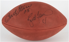 1990s Bart Starr Brett Favre Green Bay Packers Signed ONFL Tagliabue Football (JSA)