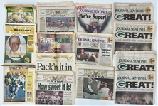 1996-97 Green Bay Packers Super Bowl Publication Collection - Lot of 55 w/ Newspapers & Magazines