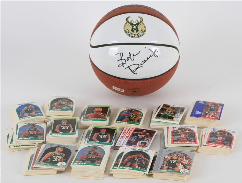 1980s-2000s Milwaukee Bucks Memorabilia Collection - Lot of 700+ w/ Trading Cars & Bob Dandridge Signed Basketball 