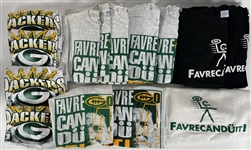 1990s Brett Favre Green Bay Packers "Favrecanduit" T-shirts & more (Lot of 30+)