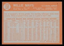 1964 Willie Mays San Francisco Giants Topps #150 Baseball Trading Card 