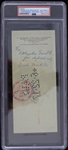 1917 Fred Merkle Chicago Cubs Signed Team Check (PSA Slabbed)