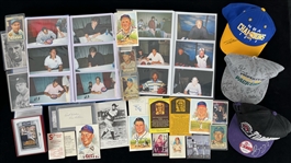 1950s-2020s Green Bay Packers Signed Cap, Signed Trading Cards, Postcards & more (Lot of 27)