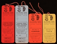 1973 Cincinnati Reds Riverfront Stadium NLCS Pass Collection - Lot of 4