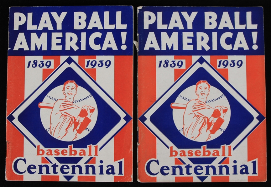 1939 Play Ball America! Baseball Centennial Guides - Lot of 2