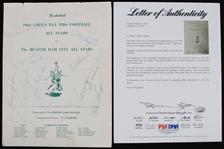 1964 Green Bay Packers Multi Signed Charity Basketball Game Program w/ 9 Signatures Including Ray Nitschke, Henry Jordan, Jerry Kramer & More (PSA/DNA LOA)