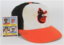 1975-1987 Mike Flanagan Baltimore Orioles Game Worn Cap w/ Trading Card (MEARS LOA)
