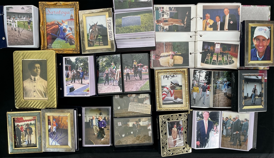 1930s-1990s Horse Jockey Signed Photos w/ Albums (Lot of 55+)