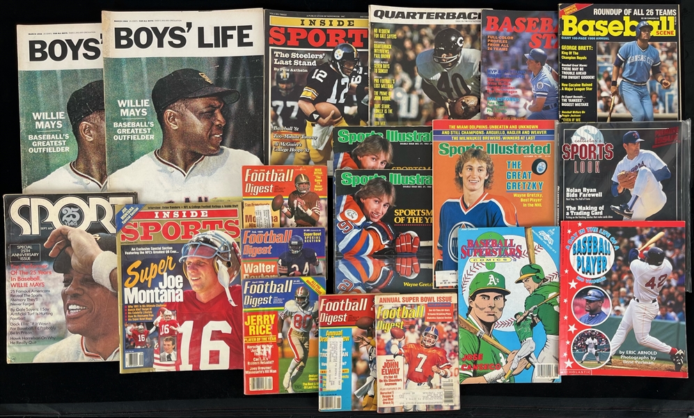 1960s-2000s Sports Illustrated, Football Digest, Inside Sports & more (Lot of 85)