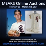 1958 Luis Aparicio Chicago White Sox Game Worn Home Uniform (MEARS A10)