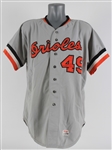 1978 Tim Stoddard Baltimore Orioles Game Worn Road Jersey (MEARS LOA)