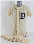 1966-67 Detroit Tigers Bat Boy Tiger Stadium Game Worn Home Uniform (MEARS LOA)