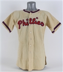1947-48 Emil Verban Philadelphia Phillies Game Worn Home Jersey (MEARS LOA)