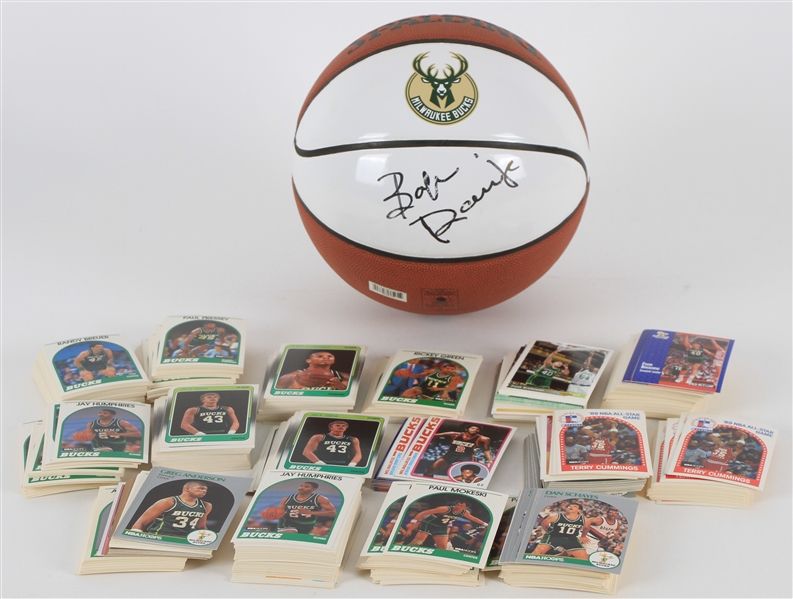 1980s-2000s Milwaukee Bucks Memorabilia Collection - Lot of 700+ w/ Trading Cars & Bob Dandridge Signed Basketball 