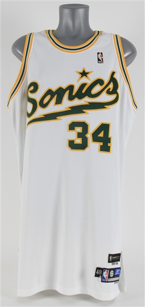 2005-06 Ray Allen Seattle Supersonics 1967-68 Hardwood Classics Throwback Jersey (MEARS A5)