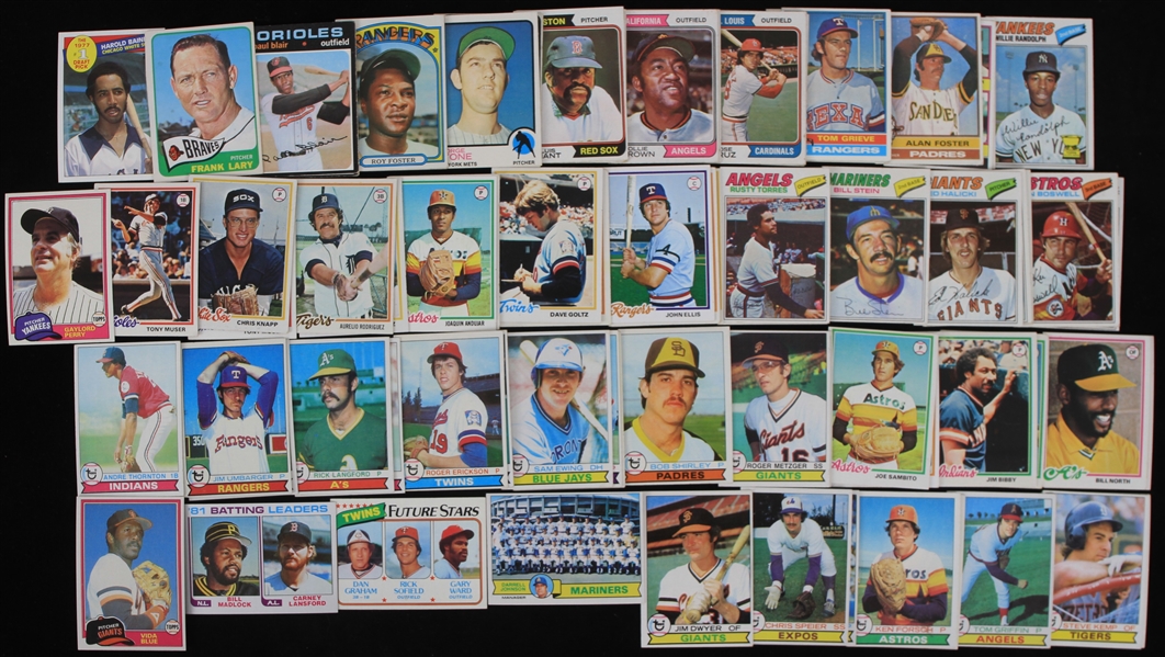 1965-1985 Frank Lary Milwaukee Braves Willie Randolph and Gaylord Perry New York Yankees and More Topps Trading Cards (Lot of 75+)