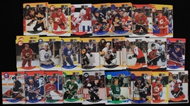 1990-91 Mario Lemieux Pittsburgh Penguins Mark Howe Philadelphia Flyers Joe Sakic Quebec Nordiques and More Pro-Set Trading Cards (Lot of 120+)