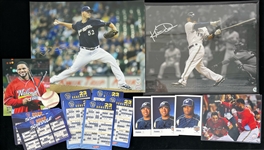 2004-2023 Junior Spivey Keston Huira Jimmy Nelson Khris Davis and More Autographed 5"x7" 8"x10" and 16"x20" Color Photos (Lot of 27)