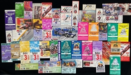 1990s-2000s Indy Car Racing Ticket Collection - Lot of 46 w/ 17 Signed