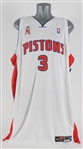 2001-02 Ben Wallace Detroit Pistons Signed Game Worn Home Jersey (MEARS A5/JSA)