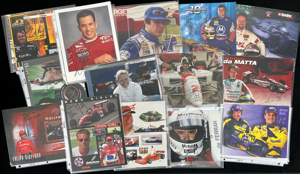 1980s-2000s Auto Racing Indy Car Boxing Baseball Basketball Signed Photo Collection - Lot of 130