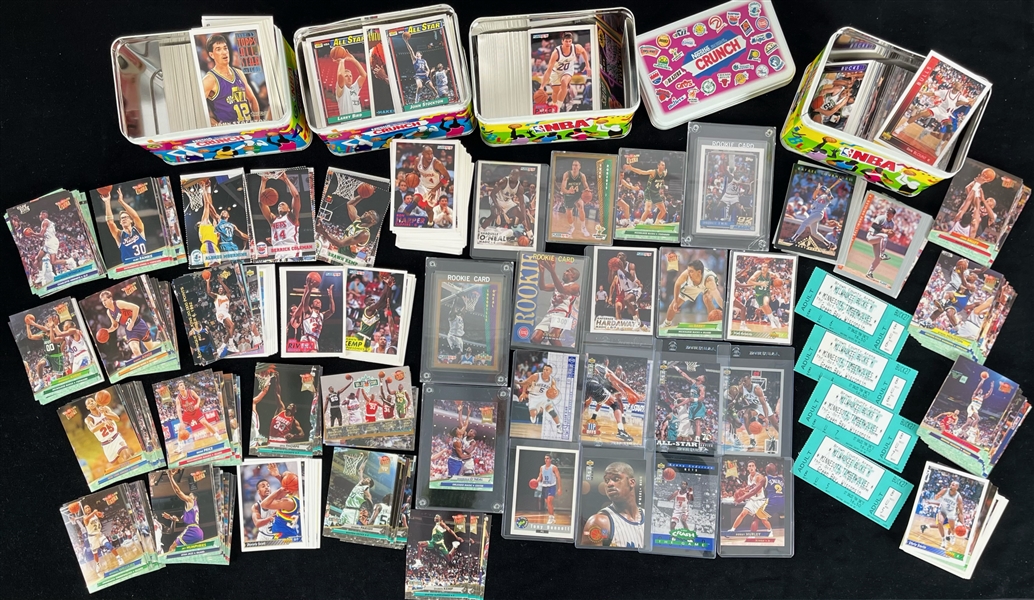 1990s Massive Basketball & Baseball Trading Card Collection - Lot of 3,000+ w/ Shaquille ONeal Rookie Cards & More
